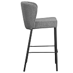 Стул барный серый с широкой закругленной спинкой Bar Chair Gray варинант исполнения - 1 | Loft Concept в Сочи