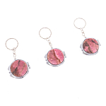 Зеркало брелок складное двухстороннее из натурального камня Родонит Stone Mirrors варинант исполнения - 8 | Loft Concept в Сочи