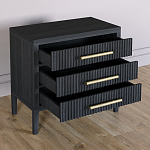 Тумба Primo  с тремя ящиками шпон Черный дуб варинант исполнения - 4 | Loft Concept в Сочи