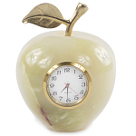 Часы настольные в виде яблока из натурального камня Оникс Stone Clock варинант исполнения - 1 | Loft Concept в Сочи