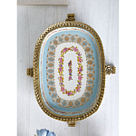 Чаша с цветочным орнаментом на бронзовых ножках Eden Garden варинант исполнения - 5 | Loft Concept в Сочи