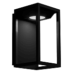 Уличный настенный светильник прямоугольной формы черного цвета Geometric Glow варинант исполнения - 1 | Loft Concept в Сочи