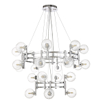 Люстра подвесная с двумя ярусами и 24-ю рельефными прозрачными плафонами из стекла Perforated Glass Bubbles варинант исполнения - 2 | Loft Concept в Сочи