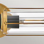 Бра для ванных комнат горизонтальное с 2-мя прозрачным цилиндрическим плафонами на круглом основании Hinkley варинант исполнения - 4 | Loft Concept в Сочи