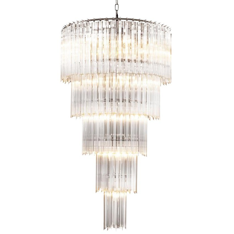 Люстра Chandelier Alpina L Никель Прозрачный (Transparent) в Сочи | Loft Concept 