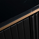 Комод черный округлой формы с рельефным фасадом Black Cut варинант исполнения - 4 | Loft Concept в Сочи