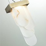 Подвесной светильник с белыми вертикальными элементами Alabaster Totem варинант исполнения - 11 | Loft Concept в Сочи