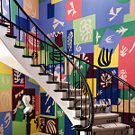 Обои ручная роспись в стиле Арт-деко Jazz Special Colourway on dyed silk with embroidery варинант исполнения - 1 | Loft Concept в Сочи