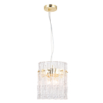 Подвесной светильник цилиндрической формы с текстурными стеклянными элементами Textured Glass Chandelier варинант исполнения - 3 | Loft Concept в Сочи