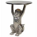Столик с подстольем в виде обезьянки Bombay Nickel варинант исполнения - 1 | Loft Concept в Сочи