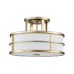 Потолочный светильник с белым матовым абажуром в металлическом каркасе Feiss варинант исполнения - 1 | Loft Concept в Сочи