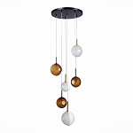 Люстра светодиодная с сферическими стеклянными плафонами Splatter варинант исполнения - 3 | Loft Concept в Сочи