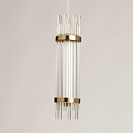Подвесной светильник с цилиндрическим плафоном из прозрачных стеклянных трубок Nembus варинант исполнения - 3 | Loft Concept в Сочи