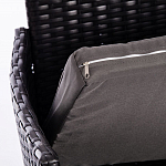 Обеденный комплект из искуственного ротанга Vintara черный варинант исполнения - 4 | Loft Concept в Сочи