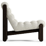 Кресло с деревянным каркасом и обивкой из белой ткани букле Medieval Furniture варинант исполнения - 4 | Loft Concept в Сочи