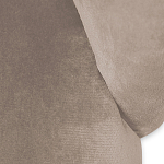 Барный стул со спинкой и металлической подставкой на 4-х деревянных ножках Бежевый Велюр Vendramin Chair варинант исполнения - 4 | Loft Concept в Сочи