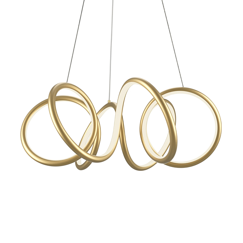 Люстра подвесная Curve 3000-4000К Черный Латунь в Сочи | Loft Concept 