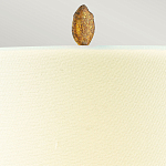 Настольная лампа с кремовым льняным цилиндрическим абажуром и ножкой в форме золотистой ветки Gilded Nola варинант исполнения - 2 | Loft Concept в Сочи