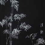 Обои ручная роспись Bamboo Argent on Pitch dyed silk варинант исполнения - 1 | Loft Concept в Сочи