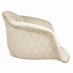 Барный стул со спинкой и подлокотниками на 4-х деревянных ножках Кремовый Велюр Ava Charm варинант исполнения - 3 | Loft Concept в Сочи