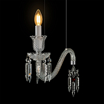 Подвесной светильник стеклянный в виде канделябра Curved Glass Chandelier варинант исполнения - 6 | Loft Concept в Сочи