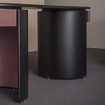 Дизайнерский письменный стол овальной формы с 2-мя выдвижными ящиками по бокам Parsec варинант исполнения - 2 | Loft Concept в Сочи