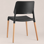 Пластиковый стул на ножках из массива бука Ferret Black 4 шт варинант исполнения - 5 | Loft Concept в Сочи
