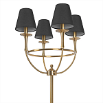 Торшер с металлическим основанием бронзового цвета с черными конусовидными абажурами Dignity варинант исполнения - 3 | Loft Concept в Сочи