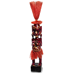 Деревянная декоративная статуэтка Asmat Red Straw Headdress Statuette Red варинант исполнения - 1 | Loft Concept в Сочи