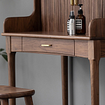 Туалетный стол деревянный с ящиком и зеркалом Moon Walnut Furniture варинант исполнения - 7 | Loft Concept в Сочи