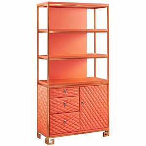 Стеллаж Bookcase Leather Capitone