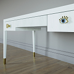 Письменный стол Elsa Dreams White Шпон дерево с двумя ящиками варинант исполнения - 4 | Loft Concept в Сочи