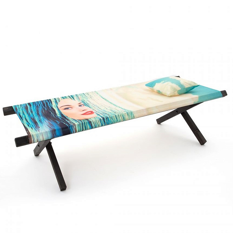 Шезлонг Seletti Poolbed Seagirl Черный Голубой в Сочи | Loft Concept 