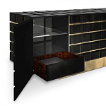 Дизайнерский комод в сочетании черного и золотого цвета Nubian варинант исполнения - 2 | Loft Concept в Сочи