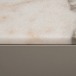 Тумба под телевизор серая с мраморной столешницей Uniqueness Marble варинант исполнения - 6 | Loft Concept в Сочи