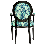 Стул из натурального бука с подлокотниками Ikat Pattern бирюзовый варинант исполнения - 2 | Loft Concept в Сочи