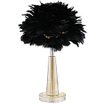 Настольная лампа с перьями Plumage Black Table Lamp варинант исполнения - 1 | Loft Concept в Сочи