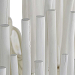 Люстра белая с несколькими ярусами деревянных палочек Bright Wooden Chandelier варинант исполнения - 10 | Loft Concept в Сочи