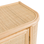 Длинный комод из ротанга с дверцами и ящиками Simone Rattan Chest of Drawers варинант исполнения - 6 | Loft Concept в Сочи