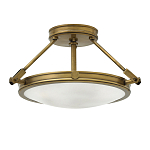 Потолочный светильник цвета латунь с плоским круглым плафоном Hinkley варинант исполнения - 4 | Loft Concept в Сочи