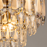 Люстра многоярусная с овальными прозрачными подвесками 36 см Harmonica варинант исполнения - 5 | Loft Concept в Сочи