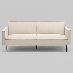 Диван современный вельветовый прямой Worcester Молочный варинант исполнения - 2 | Loft Concept в Сочи