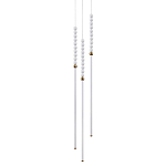 Подвесной светильник с 3-мя вертикальными плафонами и белыми шариками PEARLS Suspension варинант исполнения - 1 | Loft Concept в Сочи