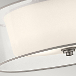 Потолочный светильник с двойным цилиндрическим плафоном из белого стекла и прозрачной органзы Kichler варинант исполнения - 14 | Loft Concept в Сочи