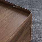 Прикроватный деревянный столик с 2-мя ящиками Moon Walnut Furniture варинант исполнения - 7 | Loft Concept в Сочи