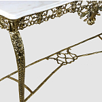 Консоль из бронзы с мраморной прямоугольной столешницей Bronze Console варинант исполнения - 1 | Loft Concept в Сочи