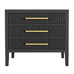 Тумба Primo  с тремя ящиками шпон Черный дуб варинант исполнения - 1 | Loft Concept в Сочи