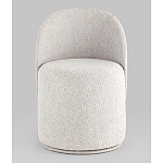 Пуф Loreen со спинкой вращающийся букле светло-серый варинант исполнения - 4 | Loft Concept в Сочи