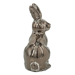 Статуэтка заяц из текстурированной терракоты и покрытый глянцевой краской под бронзу Rabbit Charm  варинант исполнения - 1 | Loft Concept в Сочи