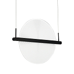 Светодиодный подвесной светильник круглой формы с металлическим черным каркасом Marble Glow варинант исполнения - 3 | Loft Concept в Сочи